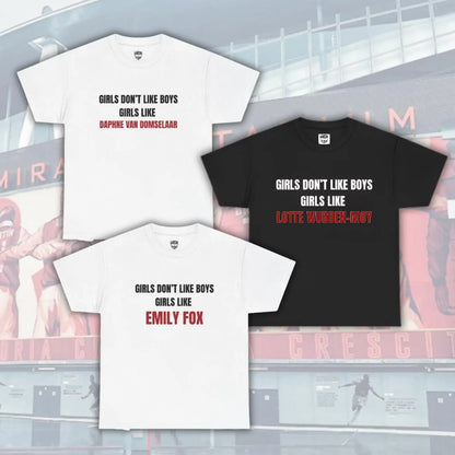 T-shirt “Girls Like” – Arsenal Women Edition