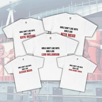 T-shirt “Girls Like” – Arsenal Women Edition
